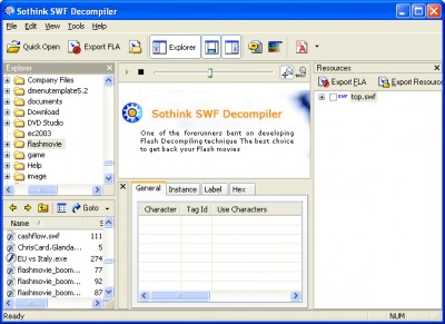 Flash Decompiler 2.9.9.360 screenshot