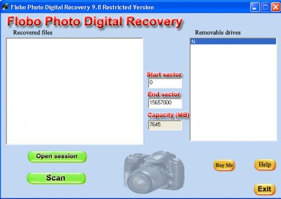 Flobo Photo Digital Recovery 13.1 screenshot