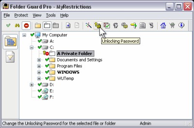Folder Guard Professional 7.91 screenshot