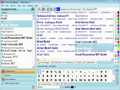 FontExplorerL.M. 6.2.0 screenshot