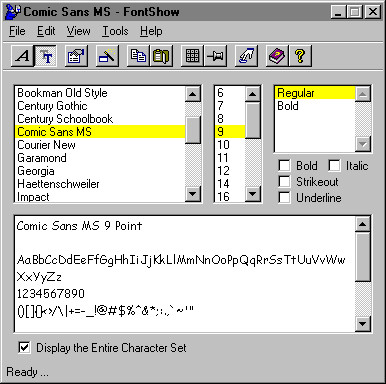 FontShow 2000 3.6 screenshot