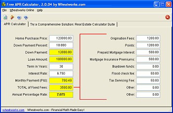 Free APR Calculator 2.1.00 screenshot