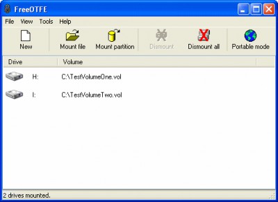 FreeOTFE 5.21 screenshot