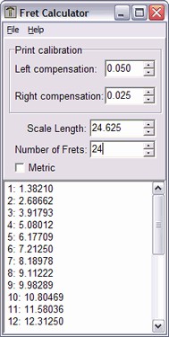 Fret Calculator 1.0.1.12 screenshot