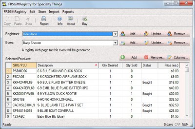 FRSGiftRegistry 2.0.0 screenshot