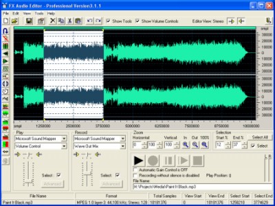 Fx Audio Editor 3.1.1 screenshot