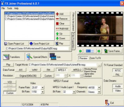 Fx Movie Joiner 6.2.11 screenshot