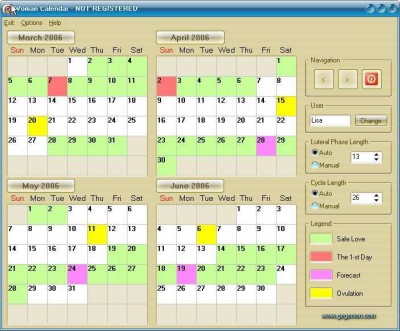 Gegemon Woman Calendar 1.1e screenshot