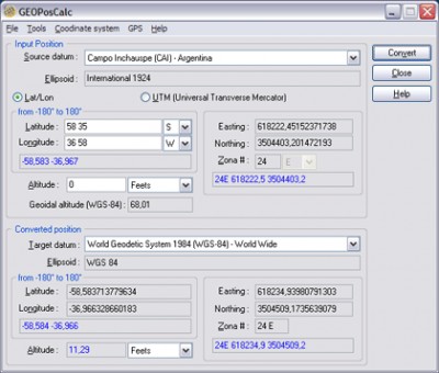 GEOPosCalc 2.0.0.1 screenshot
