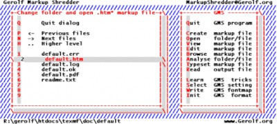 Gerolf Markup Shredder 0.08a screenshot