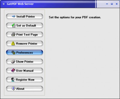 GetPDF Web Server 3.0 screenshot