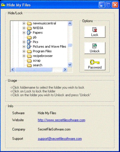 Hide My Files 1.0.6 screenshot
