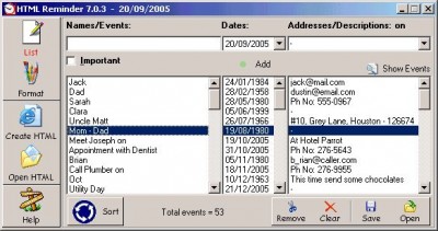 HTML Reminder 7.0.3 screenshot