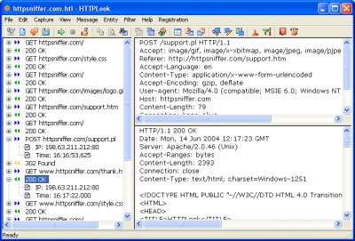 HTTPLook 1.25 screenshot