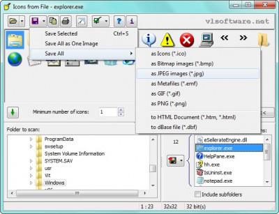Icons from file 5.1.1 screenshot