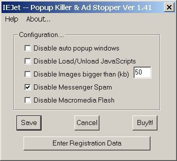 IEJet-Popup Killer and Ad Stopper 1.41 screenshot