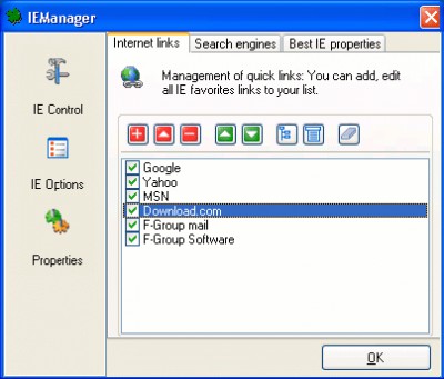 IEManager 4.3 screenshot