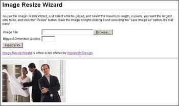 Image Resize Wizard 1.5 screenshot