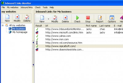 Inbound Links Monitor 3.1 screenshot