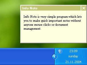 Info Note 1.1 screenshot