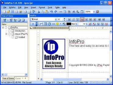 InfoPro 1.2.7 screenshot