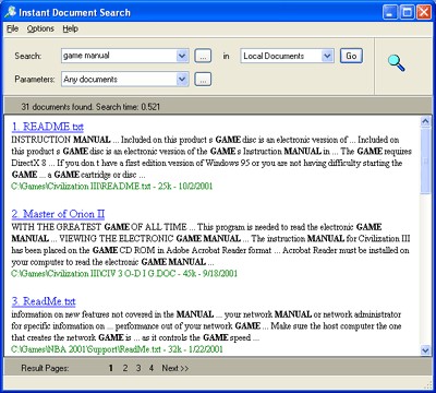 Instant Document Search 1.12.1 screenshot