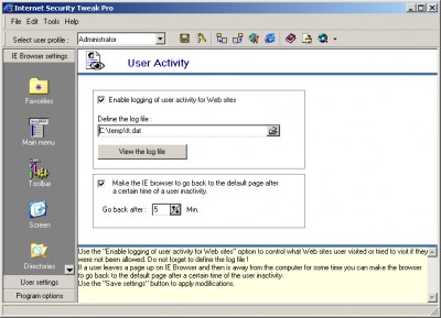 Internet Security Tweak Pro 6.2 screenshot