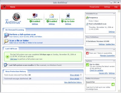 iolo Antivirus 4.0.2 screenshot