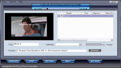 Ipodelite DVD TO iPod Converter 1.2 screenshot