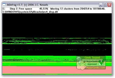 JkDefrag 3.7 screenshot