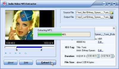 Jodix Video MP3 Extractor 1.12 screenshot