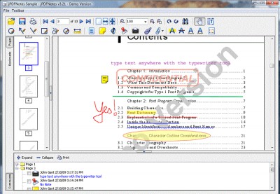 jPDFNotes 1.40 screenshot