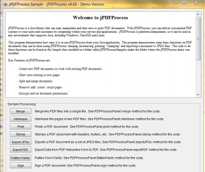 jPDFProcess 2.91 screenshot