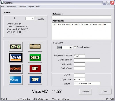 KashBox Payment Processing Software 2.xx screenshot