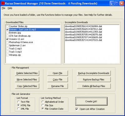Kazaa Download Manager 3.0.1 screenshot