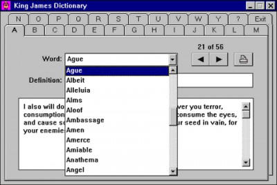 King James Dictionary 2.10 screenshot