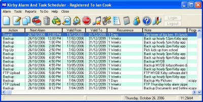 Kirby Alarm And Task Scheduler PRO 4.42 screenshot