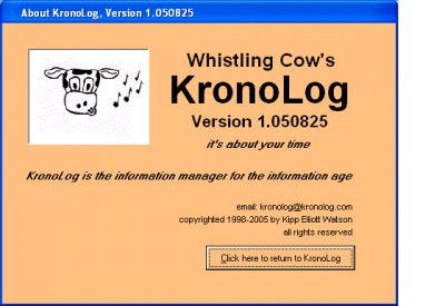 KronoLog 1.050825 screenshot