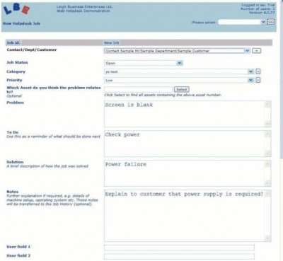 LBE Web Helpdesk 4.0.142 screenshot