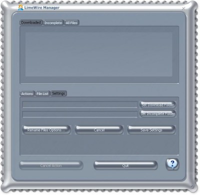 LimeWire Manager 1.8 screenshot