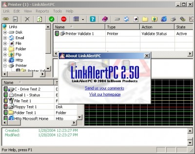 LinkAlertPC 2.50 screenshot