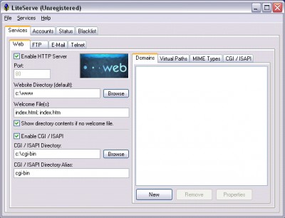 LiteServe 2.82 screenshot