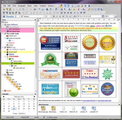 Mars Notebook 2.21 screenshot