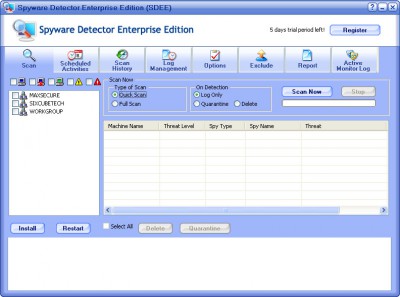 Max Secure Spyware Detector Enterprise 5.0 screenshot