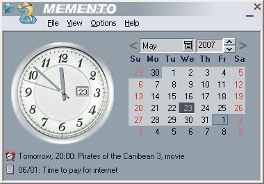 Memento 2.6 screenshot