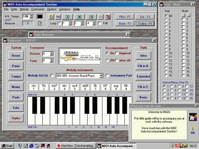 MIDI Auto-Accompaniment Section 2.2 screenshot