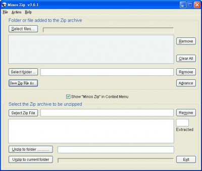 Minos Zip 3.7.1 screenshot