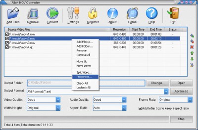 MOV Converter 4.6.0529 screenshot