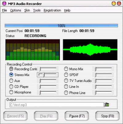 MP3 Audio Recorder 8.98 screenshot