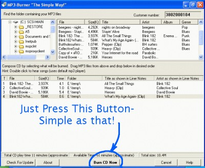 MP3-Burner, The Simple Way! 6.5 screenshot